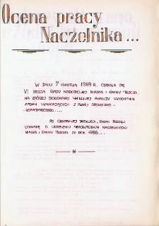 Kronika Urzędu Miasta i Gminy w Trzcielu - 1989