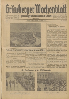 Grünberger Wochenblatt: Zeitung für Stadt und Land, No. 1. (2. Januar 1935)
