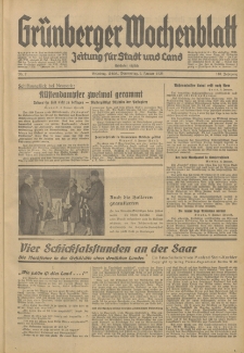Grünberger Wochenblatt: Zeitung für Stadt und Land, No. 2. (3. Januar 1935)