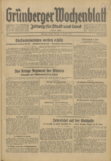 Grünberger Wochenblatt: Zeitung für Stadt und Land, No. 9. (11. Januar 1935)