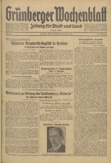 Grünberger Wochenblatt: Zeitung für Stadt und Land, No. 18. (22. Januar 1935)