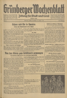 Gr&uuml;nberger Wochenblatt: Zeitung f&uuml;r Stadt und Land, No. 24. (29. Januar 1935)