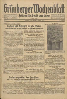 Gr&uuml;nberger Wochenblatt: Zeitung f&uuml;r Stadt und Land, No. 27. (1. Februar 1935)