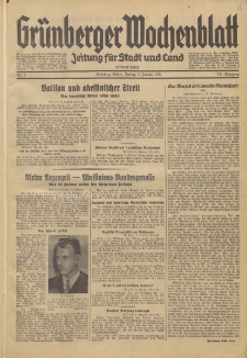 Grünberger Wochenblatt: Zeitung für Stadt und Land, No. 2. (3. Januar 1936)