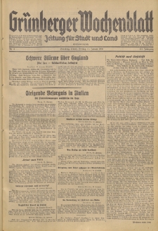 Grünberger Wochenblatt: Zeitung für Stadt und Land, No. 8. (10. Januar 1936)