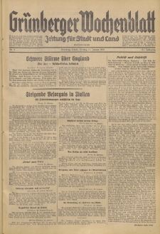 Grünberger Wochenblatt: Zeitung für Stadt und Land, No. 8. (10. Januar 1936)