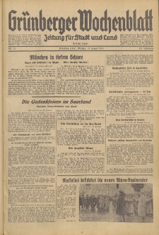 Grünberger Wochenblatt: Zeitung für Stadt und Land, No. 10. (13. Januar 1936)