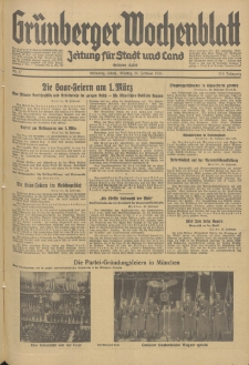 Grünberger Wochenblatt: Zeitung für Stadt und Land, No. 47. (25. Februar 1935)