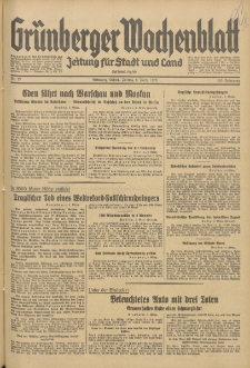Gr&uuml;nberger Wochenblatt: Zeitung f&uuml;r Stadt und Land, No. 57. (8. M&auml;rz 1935)