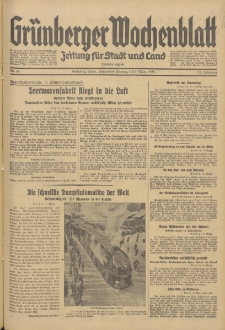 Grünberger Wochenblatt: Zeitung für Stadt und Land, No. 58. (9./10. März 1935)