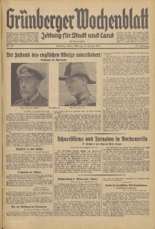 Grünberger Wochenblatt: Zeitung für Stadt und Land, No. 16. (20. Januar 1936)