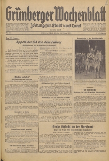Grünberger Wochenblatt: Zeitung für Stadt und Land, No. 20. (24. Januar 1936)