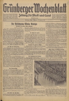 Gr&uuml;nberger Wochenblatt: Zeitung f&uuml;r Stadt und Land, No. 24. (29. Januar 1936)