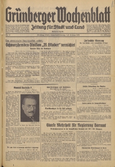 Gr&uuml;nberger Wochenblatt: Zeitung f&uuml;r Stadt und Land, No. 27. (1./2. Februar 1936)