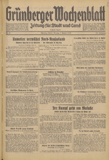 Grünberger Wochenblatt: Zeitung für Stadt und Land, No. 28. (3. Februar 1936)