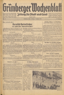 Grünberger Wochenblatt: Zeitung für Stadt und Land, No. 32. (7. Februar 1936)