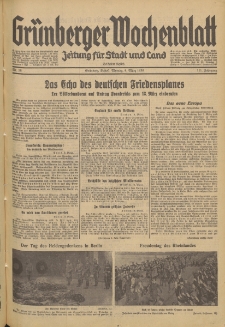 Grünberger Wochenblatt: Zeitung für Stadt und Land, No. 58. (9. März 1936)