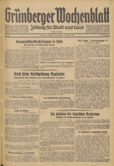 Grünberger Wochenblatt: Zeitung für Stadt und Land, No. 61. (12. März 1936)