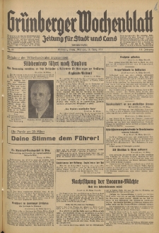 Grünberger Wochenblatt: Zeitung für Stadt und Land, No. 66. (18. März 1936)
