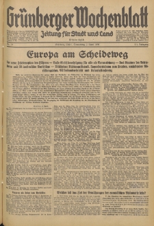 Gr&uuml;nberger Wochenblatt: Zeitung f&uuml;r Stadt und Land, No. 79. (2. April 1936)