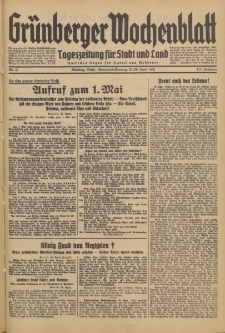 Grünberger Wochenblatt: Tageszeitung für Stadt und Land, No. 97. (25./26. April 1936)