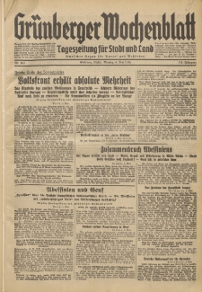 Gr&uuml;nberger Wochenblatt: Tageszeitung f&uuml;r Stadt und Land, No. 103. (4. Mai 1936)