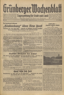 Gr&uuml;nberger Wochenblatt: Tageszeitung f&uuml;r Stadt und Land, No. 108. (9./10. Mai 1936)