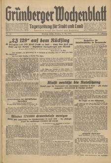 Gr&uuml;nberger Wochenblatt: Tageszeitung f&uuml;r Stadt und Land, No. 110. (12. Mai 1936)
