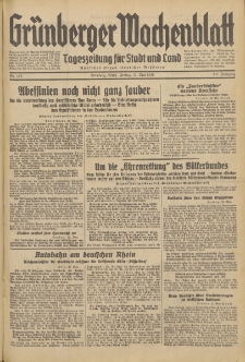 Gr&uuml;nberger Wochenblatt: Tageszeitung f&uuml;r Stadt und Land, No. 118. (22. Mai 1936)