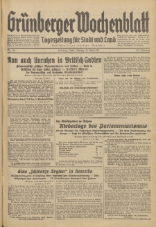Grünberger Wochenblatt: Tageszeitung für Stadt und Land, No. 120. (25. Mai 1936)