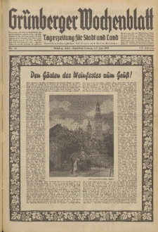 Gr&uuml;nberger Wochenblatt: Tageszeitung f&uuml;r Stadt und Land, No. 130. (6./7. Juni 1936)