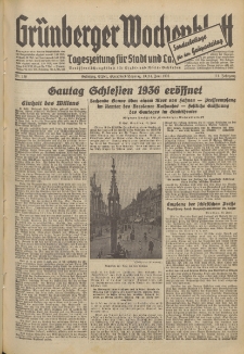 Grünberger Wochenblatt: Tageszeitung für Stadt und Land, No. 136. (13./14. Juni 1936)