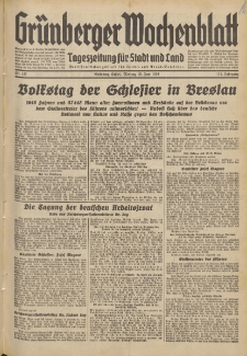 Grünberger Wochenblatt: Tageszeitung für Stadt und Land, No. 137. (15. Juni 1936)