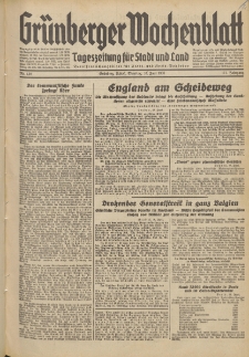 Gr&uuml;nberger Wochenblatt: Tageszeitung f&uuml;r Stadt und Land, No. 138. (16. Juni 1936)