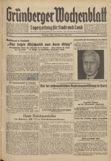 Grünberger Wochenblatt: Tageszeitung für Stadt und Land, No. 144. (23. Juni 1936)