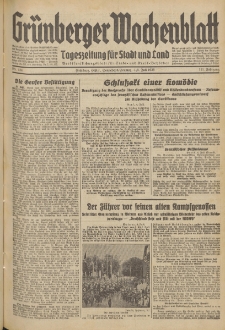 Gr&uuml;nberger Wochenblatt: Tageszeitung f&uuml;r Stadt und Land, No. 154. (4./5. Juli 1936)
