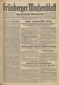 Gr&uuml;nberger Wochenblatt: Tageszeitung f&uuml;r Stadt und Land, No. 162. (14. Juli 1936)