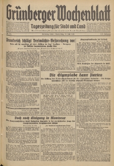 Grünberger Wochenblatt: Tageszeitung für Stadt und Land, No. 164. (16. Juli 1936)