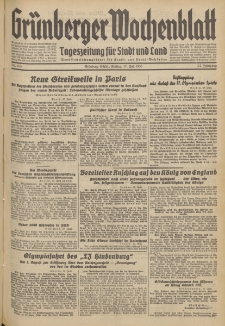 Grünberger Wochenblatt: Tageszeitung für Stadt und Land, No. 165. (17. Juli 1936)