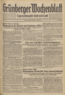 Gr&uuml;nberger Wochenblatt: Tageszeitung f&uuml;r Stadt und Land, No. 171. (24. Juli 1936)