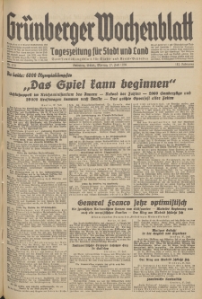 Grünberger Wochenblatt: Tageszeitung für Stadt und Land, No. 173. (27. Juli 1936)