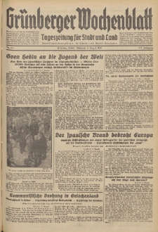 Grünberger Wochenblatt: Tageszeitung für Stadt und Land, No. 181. (5. August 1936)