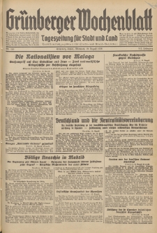 Grünberger Wochenblatt: Tageszeitung für Stadt und Land, No. 193. (19. August 1936)