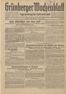 Gr&uuml;nberger Wochenblatt: Tageszeitung f&uuml;r Stadt und Land, No. 204. (1. September 1936)