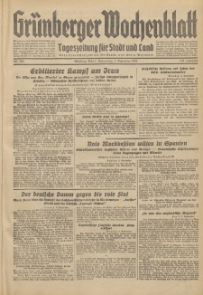 Grünberger Wochenblatt: Tageszeitung für Stadt und Land, No. 206. (3. September 1936)