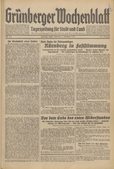 Grünberger Wochenblatt: Tageszeitung für Stadt und Land, No. 210. (8. September 1936)