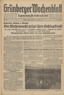 Grünberger Wochenblatt: Tageszeitung für Stadt und Land, No. 216. (15. September 1936)