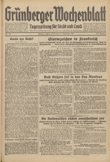 Gr&uuml;nberger Wochenblatt: Tageszeitung f&uuml;r Stadt und Land, No. 218. (17. September 1936)