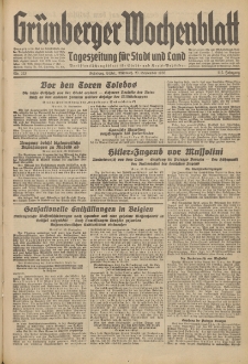 Gr&uuml;nberger Wochenblatt: Tageszeitung f&uuml;r Stadt und Land, No. 223. (23. September 1936)