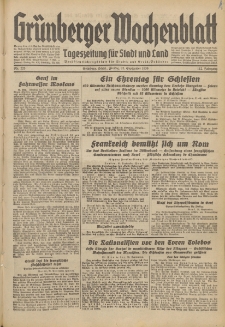 Gr&uuml;nberger Wochenblatt: Tageszeitung f&uuml;r Stadt und Land, No. 225. (25. September 1936)